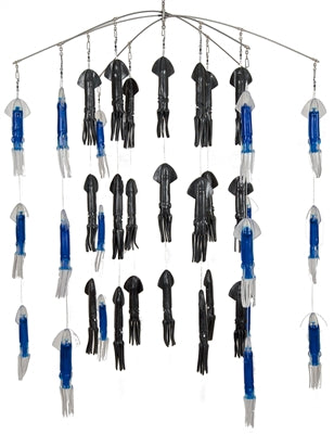 9 Inch 6 Arm Stainless Steel Rubber Squid Dredge