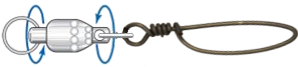 Diamond Rotary Ball Bearing Snap Swivel 10 Pack