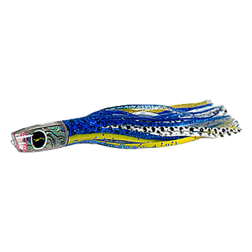 Black Bart Demon micro lure in Blue-Yellow/White Black Dot
