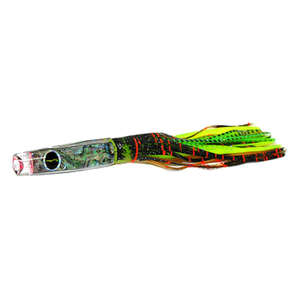Black Bart Hotuna micro lure in Brown Orange/Green Chartreuse