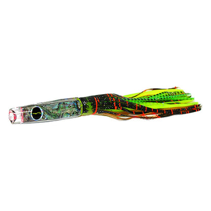 Black Bart Hotuna micro lure in Brown Orange/Green Chartreuse