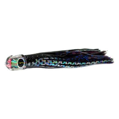 Black Bart Ika micro lure in Black Dot/Purple Blue Dot