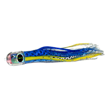 Black Bart Ika micro lure in Blue-Yellow/White Black Dot