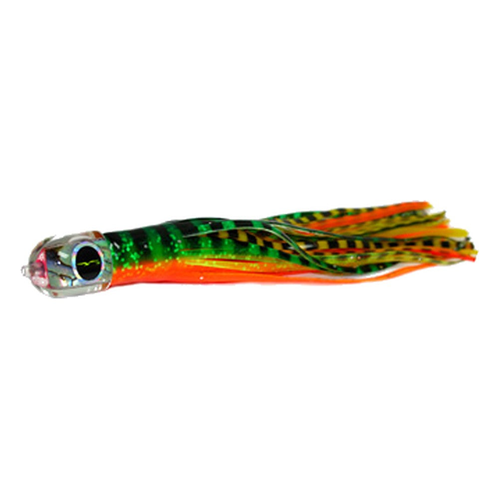Black Bart Ika micro lure in Green Orange Tiger/Yellow Black Tiger