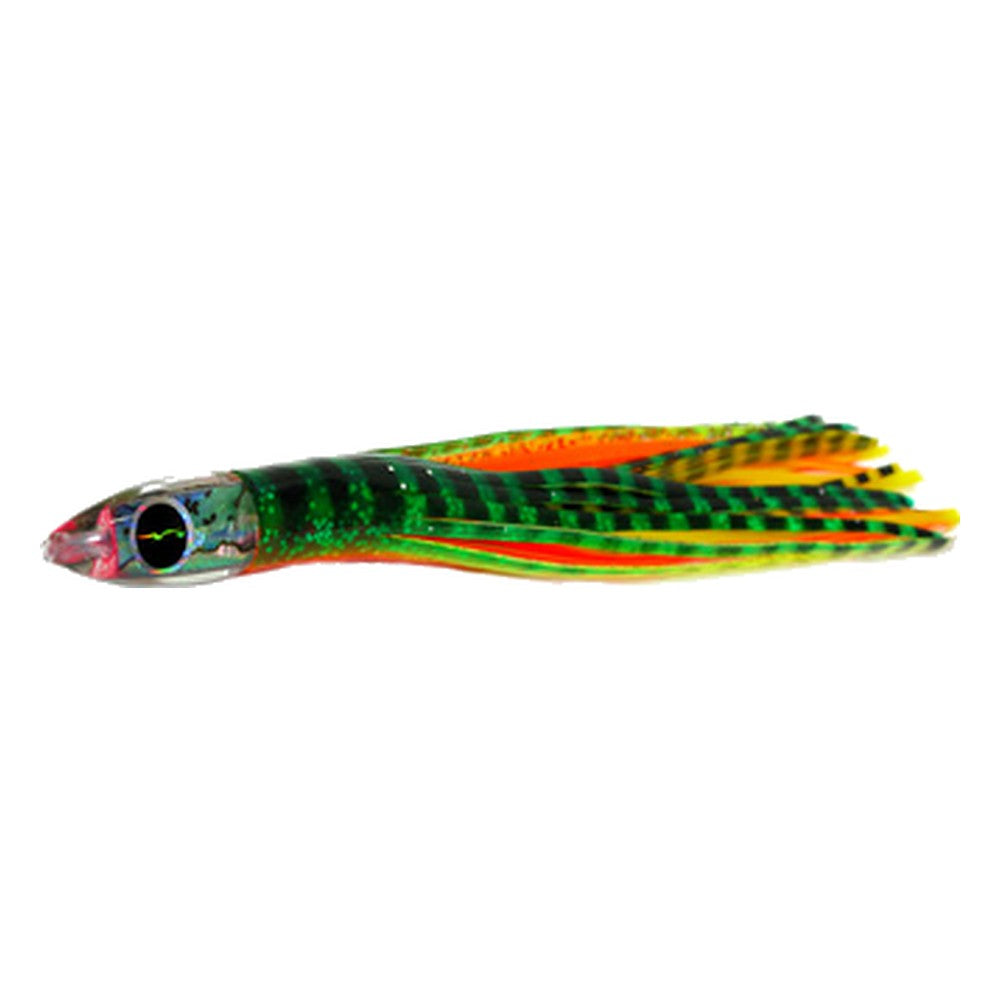 Black Bart Sushi micro lure in Green Orange Tiger/Yellow Black Tiger
